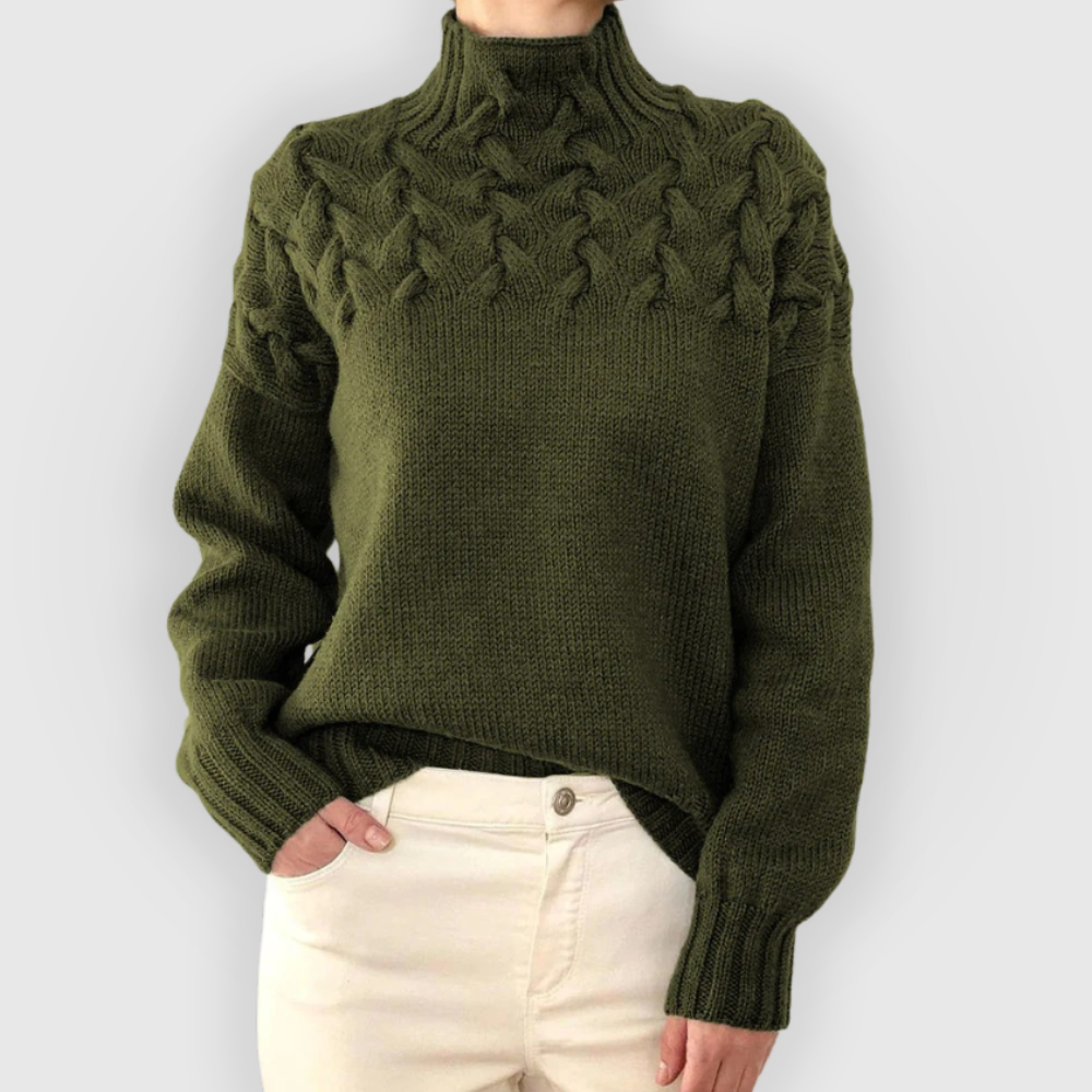 Amara | Pull en maille à col montant