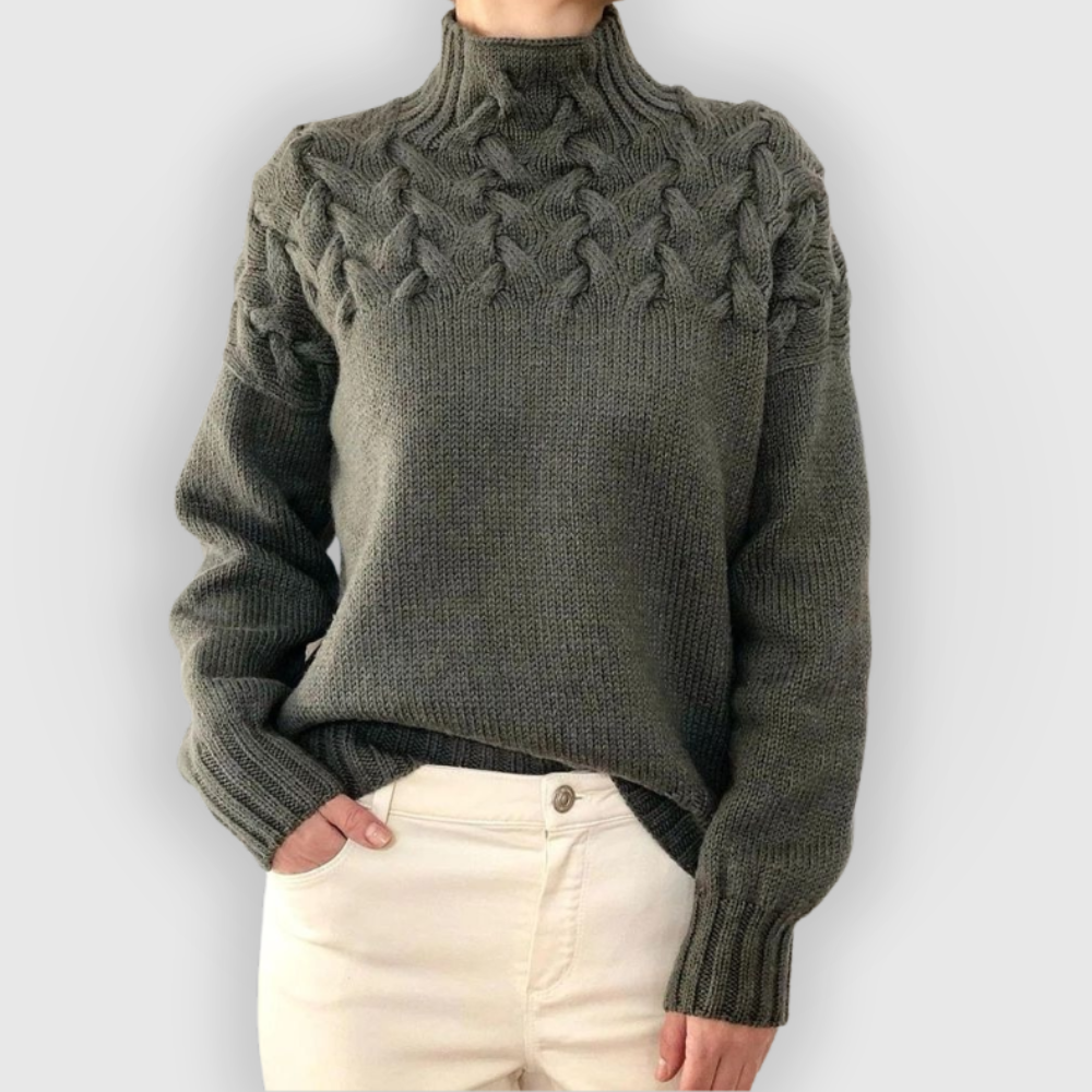 Amara | Pull en maille à col montant