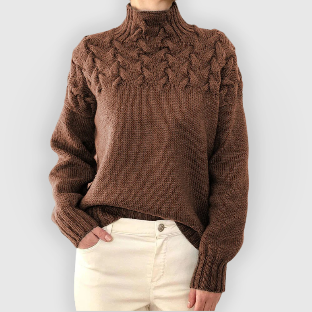Amara | Pull en maille à col montant
